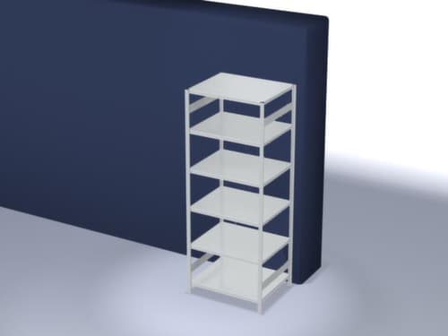 hofe Traversenregal in schwerer Bauart, Höhe x Breite x Tiefe 2500 x 1060 x 835 mm, 6 Böden