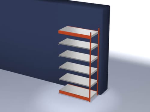 hofe Steckregal, Höhe x Breite x Tiefe 2500 x 1325 x 600 mm, 6 Böden