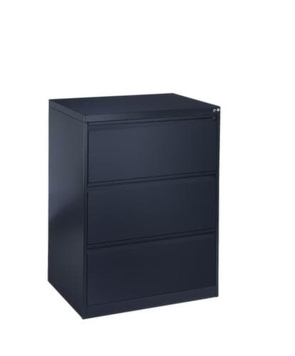 C+P Karteikartenschrank, zweibahnig, RAL7021 Schwarzgrau/RAL7021 Schwarzgrau
