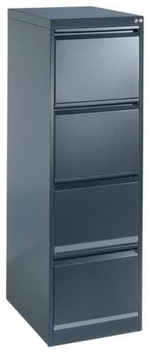 C+P Karteikartenschrank, einbahnig, RAL7021 Schwarzgrau/RAL7021 Schwarzgrau