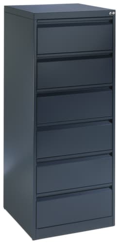 C+P Karteikartenschrank, zweibahnig, RAL7021 Schwarzgrau/RAL7021 Schwarzgrau