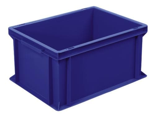 Euronorm-Stapelbehälter Basic mit verstärktem Rippenboden, blau, Inhalt 21 l