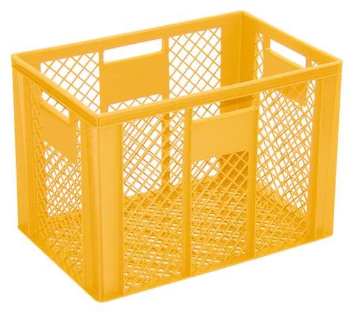 Euronorm-Stapelbehälter Basic mit verstärktem Rippenboden, gelb, Inhalt 83 l