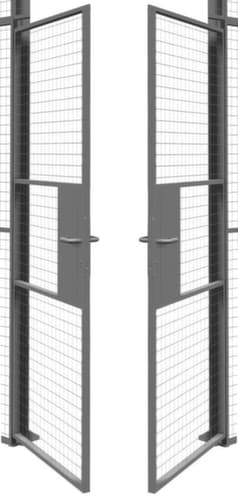 TROAX Doppel-Flügeltür für Trennwandsystem, Breite 2000 mm