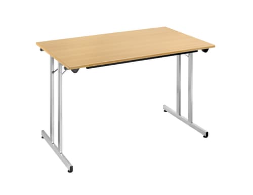 Stapelbarer Mehrzweck-Klapptisch, Breite x Tiefe 1200 x 800 mm, Platte Buche