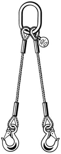 Seilgeschirr, 2100 kg, mit Ösenhaken
