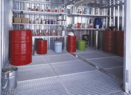 Lacont Gefahrstoff-Container fertig montiert