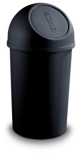 helit Push-Abfallbehälter, 45 l, schwarz