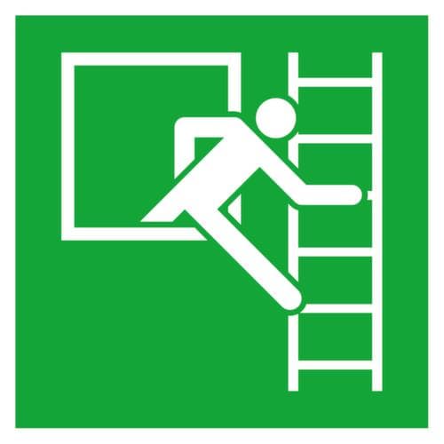 Schild für Sammelstelle und Notausstieg