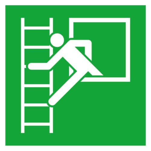 Schild für Sammelstelle und Notausstieg