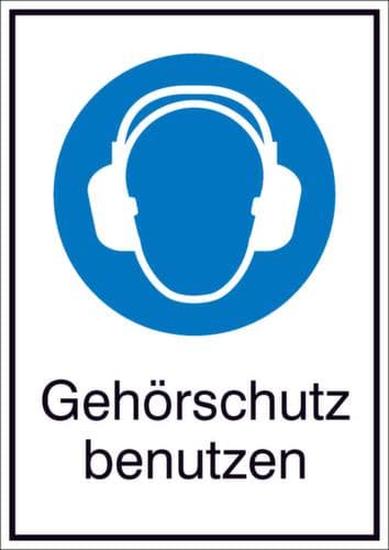 Gebotsschild Gehörschutz benutzen, Wandschild