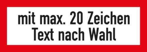 Brandschutzschild SafetyMarking® Text nach Wahl, Aufkleber, langnachleuchtend