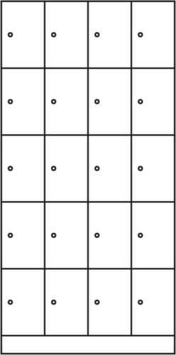 C+P Schließfachschrank Classic, 20 Fächer