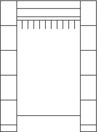 C+P Schließfach-Garderobe Classic mit je 5 Fächern rechts und links, Breite 1870 mm