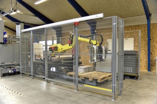 TROAX Maschinen-Schutzgitter mit Maschenweite 100x20 mm