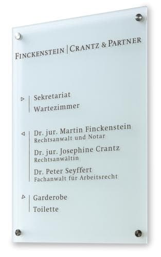 Schild CRISTALLO aus ESG