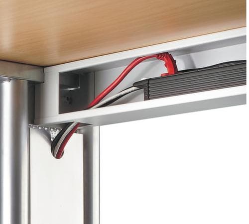 Schreibtisch Terra Nova mit C-Fußgestell, Breite x Tiefe 1600 x 800 mm, Platte weiß