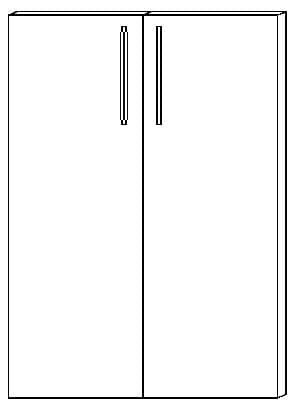 Doppel-Flügeltür Terra Nova für Büroregal, Höhe x Breite 1140 x 800 mm