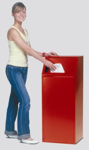 VAR Wertstoffsammler P 80, 68 l, RAL3000 Feuerrot, Deckel RAL3000 Feuerrot