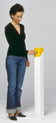 VAR Standascher SG 105 E aus Stahl, RAL9016 Verkehrsweiß