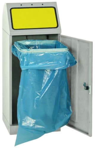 stumpf Wertstoffsammler Flex M mit großem Einwurf, 70 l, RAL7035 Lichtgrau