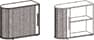 Gera Querrollladenschrank Milano, 2 Ordnerhöhen, Buche/silber