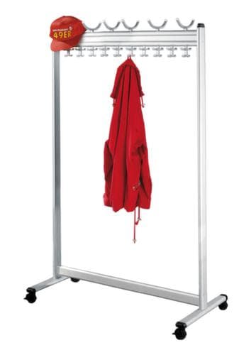 Fahrbare Reihengarderobe Multiline aus Aluminium