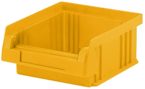 Lakape Stapelbarer Sichtlagerkasten Eco rollenbahngeeignet, gelb, Tiefe 89 mm, Polypropylen