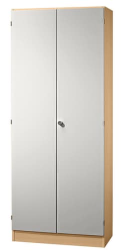 Flügeltürenschrank Up and Down, 5 Ordnerhöhen, Buche/silber