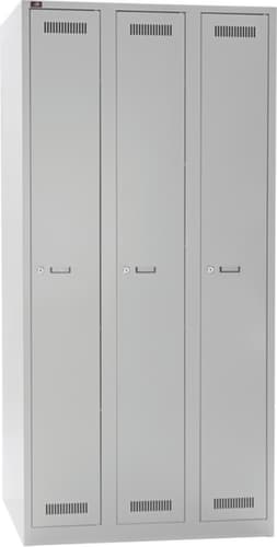 Bisley Garderobenschrank Light lichtgrau mit 3 Abteilen