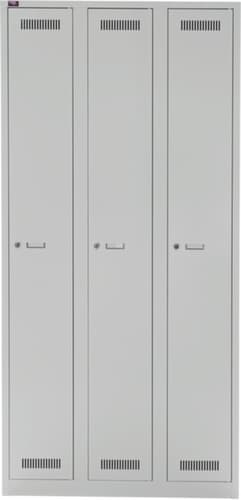Bisley Garderobenschrank Light lichtgrau mit 3 Abteilen