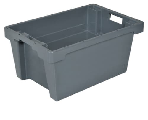 Euronorm-Drehstapelbehälter, grau, Inhalt 60 l