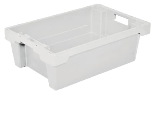 Euronorm-Drehstapelbehälter, naturweiss, Inhalt 32 l
