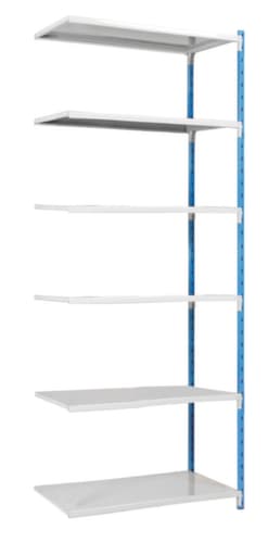 Manorga Steckregal zur beidseitigen Nutzung, Höhe x Breite x Tiefe 2500 x 980 x 600 mm, 6 Böden