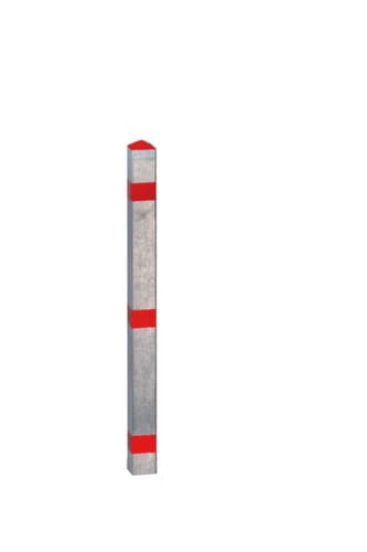 Sperrpfosten mit spitzem Kopf, Höhe 900 mm, zum Einstecken mit Bodenhülse