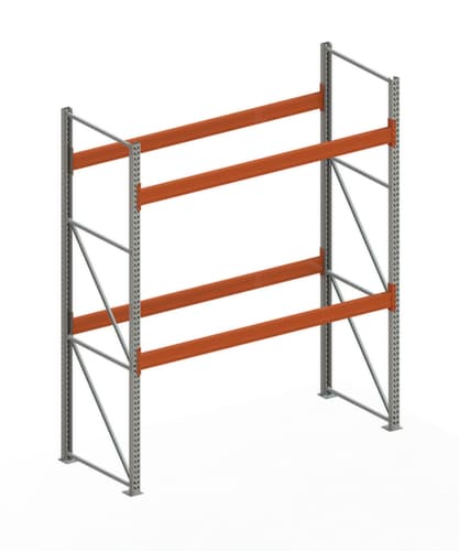 META Palettenregal MULTIPAL für Fässer und KTC/IBC für 9 Paletten, 2870 mm breit, 3 Lagerebenen