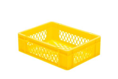 Lakape Euronorm-Stapelbehälter Favorit Wände + Boden durchbrochen, gelb, Inhalt 10 l
