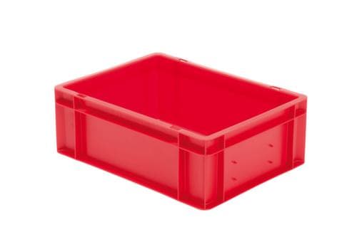 Lakape Euronorm-Stapelbehälter Favorit Wände + Boden geschlossen, rot, Inhalt 13 l