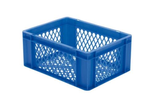 Lakape Euronorm-Stapelbehälter Favorit Wände + Boden durchbrochen, blau, Inhalt 15 l