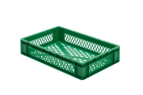 Lakape Euronorm-Stapelbehälter Favorit Wände + Boden durchbrochen, grün, Inhalt 22 l