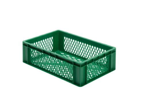 Lakape Euronorm-Stapelbehälter Favorit Wände + Boden durchbrochen, grün, Inhalt 33 l