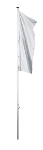 Fahnenmast mit Hissvorrichtung innen mit Handkurbel