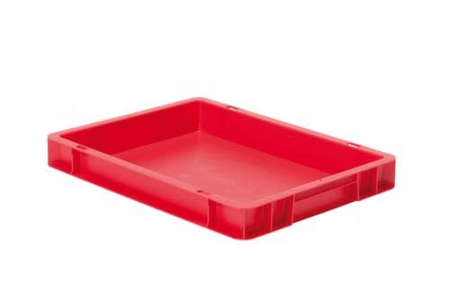 Lakape Euronorm-Stapelbehälter Favorit Wände + Boden geschlossen, rot, Inhalt 4,5 l