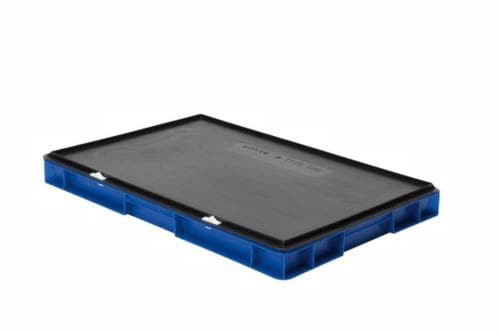 Euronorm-Stapelbehälter Wände + Boden geschlossen, blau, Inhalt 9,5 l