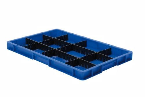 Euronorm-Stapelbehälter Wände + Boden geschlossen, blau, Inhalt 9,5 l