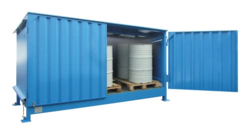 Lacont Gefahrstoff-Regalcontainer für maximal 60 200-Liter-Fässer