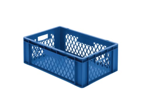 Lakape Euronorm-Stapelbehälter Favorit Wände durchbrochen, blau, Inhalt 40 l