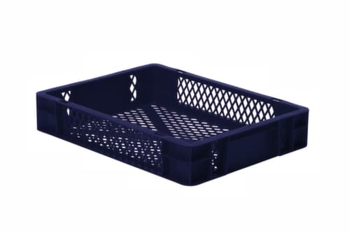 Lakape Euronorm-Stapelbehälter Favorit Wände + Boden durchbrochen, blau, Inhalt 7 l