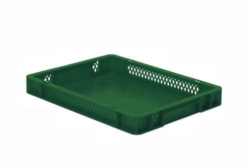 Lakape Euronorm-Stapelbehälter Favorit Wände durchbrochen, grün, Inhalt 4,5 l