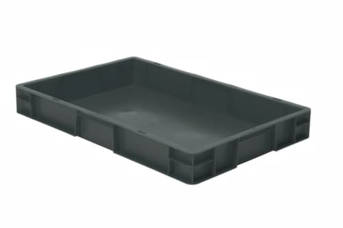 Lakape Euronorm-Stapelbehälter Favorit Wände + Boden geschlossen, grau, Inhalt 14,5 l